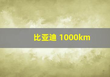 比亚迪 1000km